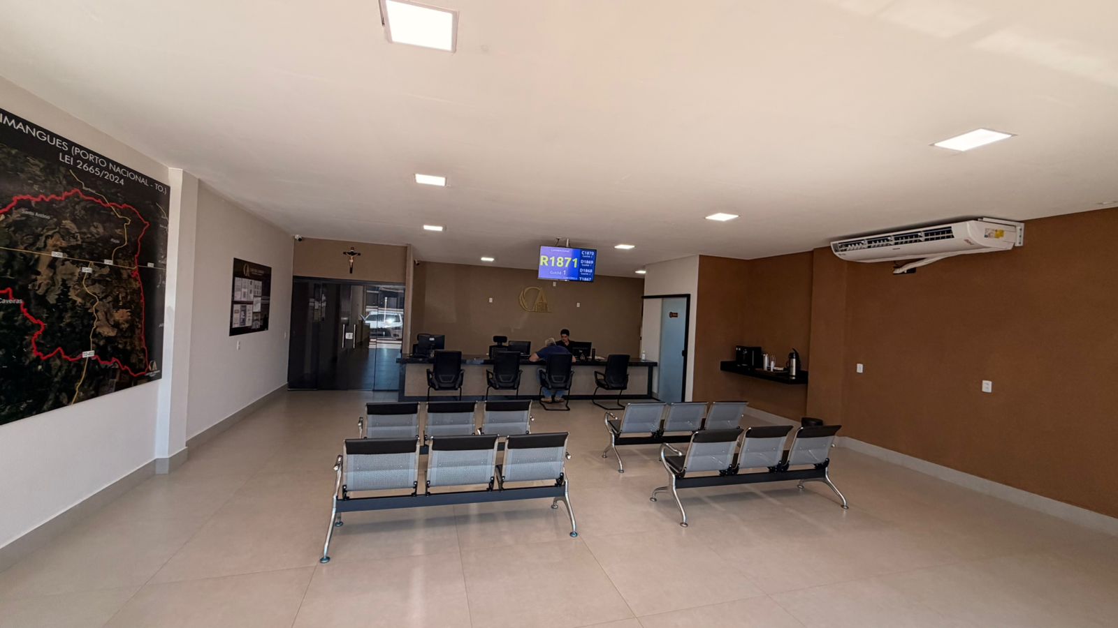 Ambiente de atendimento do Cartório Andrade